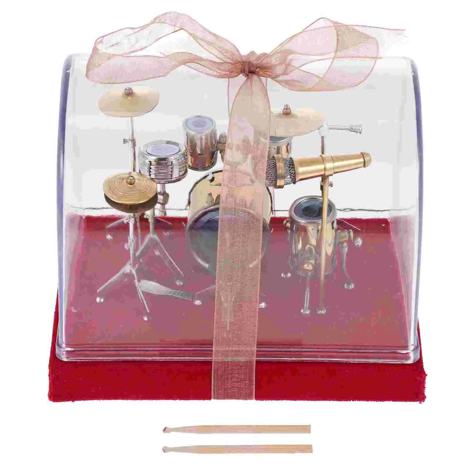 

Desktop Drum Set Dollhouse Musical Instruments Toy Micro Toys Resin Ornaments Vintage Home Decor Landscape Miniature Furniture