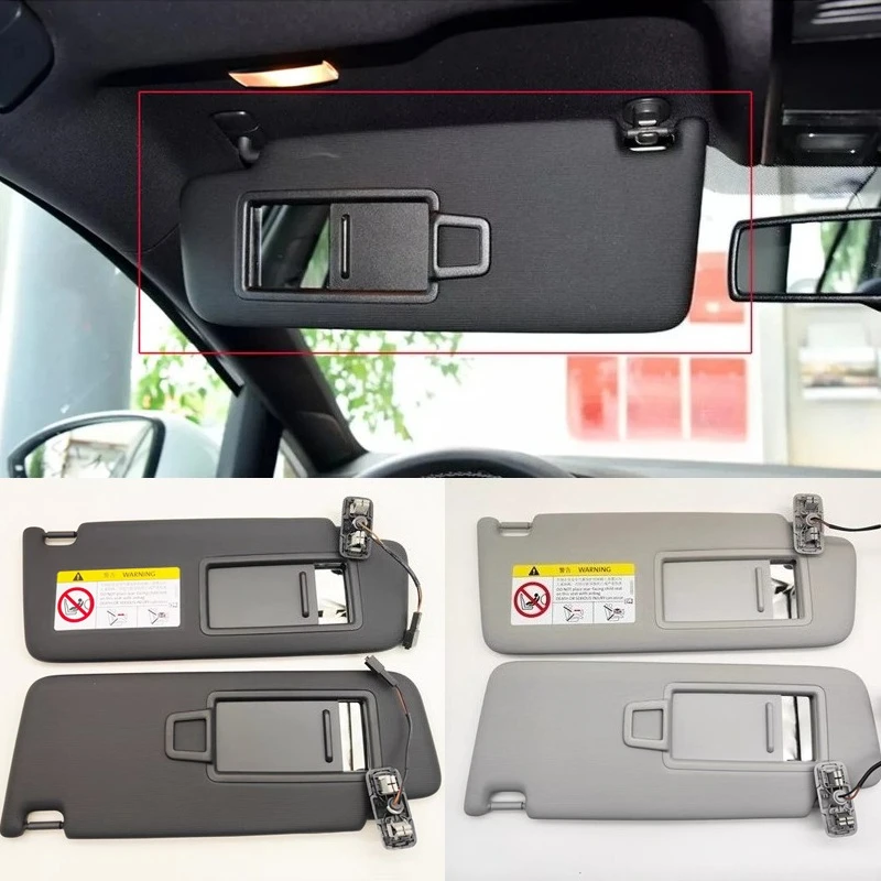 Фото 5GG857551 5GG857552 Для VW Golf 7 MK7 Passat B8 2013-2021 Черно-серый передний солнцезащитный козырек с зеркалом для макияжа №2
