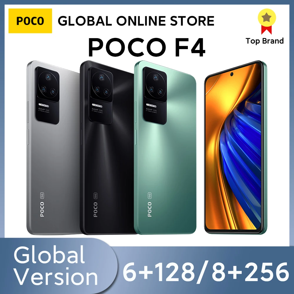 

New POCO F4 5G Global Version Smartphone 6GB 128GB/8GB 256GB Snapdragon 870 Octa Core 67W Charging 120Hz 64MP Triple Camera NFC