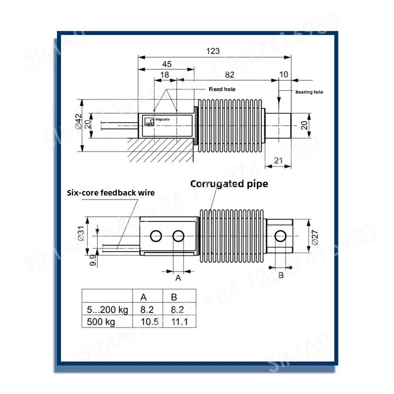 Фото Немецкий датчик нагрузки HBM Z6FD1 / Z6FC3 – высокоточный гофрированный тип для ленточных весов и измерения силы №1