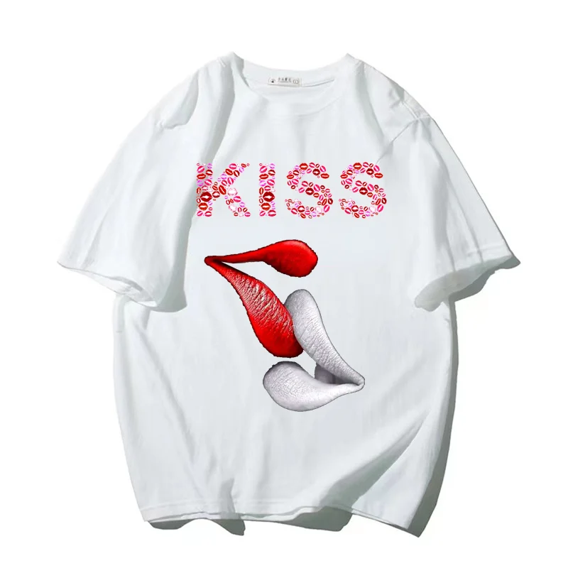 

Футболка Мужская/женская оверсайз с коротким рукавом и графическим принтом.Kiss Graphic Tee Vintage Oversized Fashion Short Sleeve Mens Womens Streetwear Мужская летняя одежда Бесплатная доставка Tee Tops