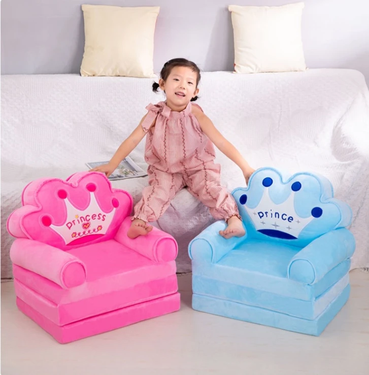 Мягкий трехслойный складной детский диван-кровать модное мультяшное сиденье с