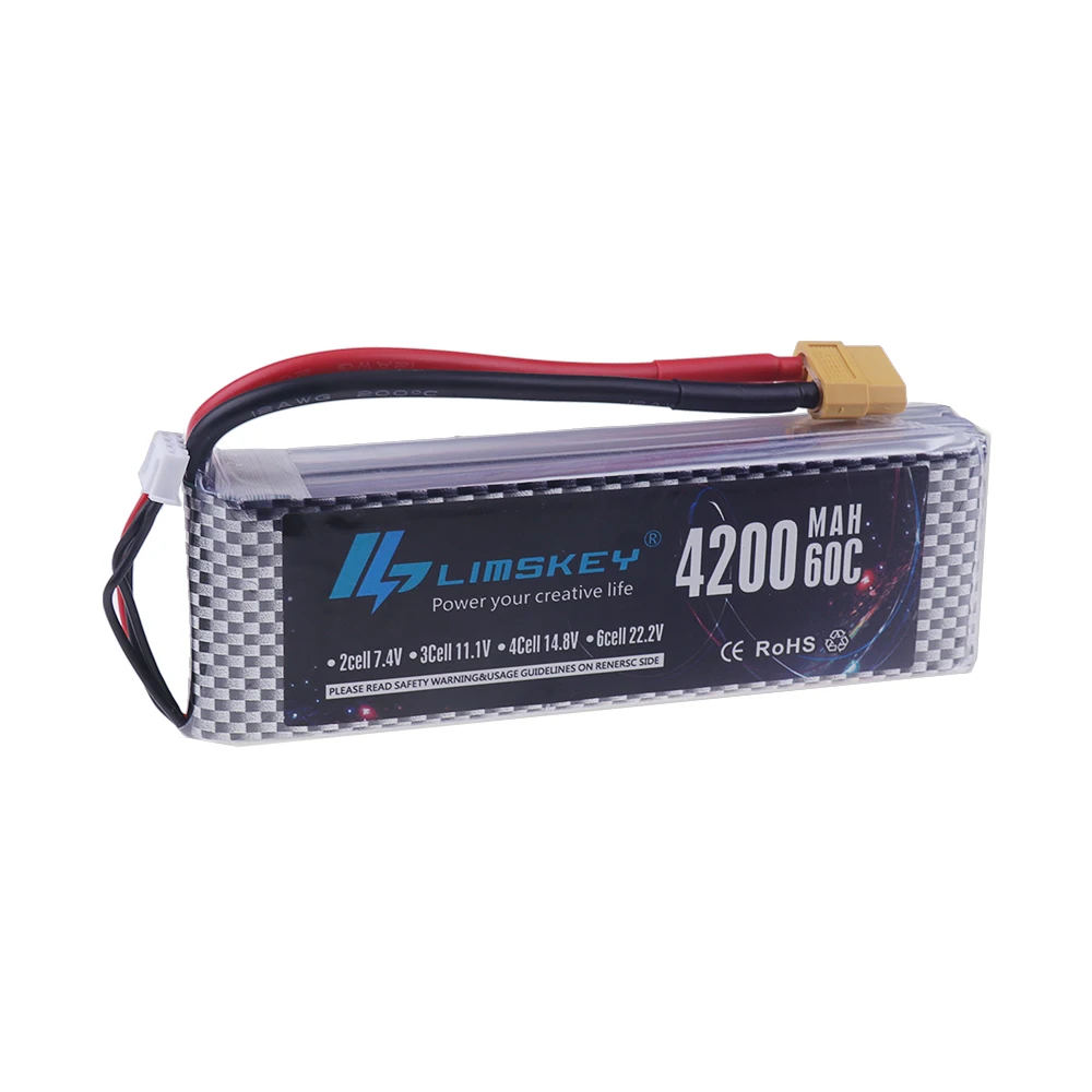 3S 11 1 В 4200 мАч 60C RC LiPo Аккумулятор для радиоуправляемого квадрокоптера дрона