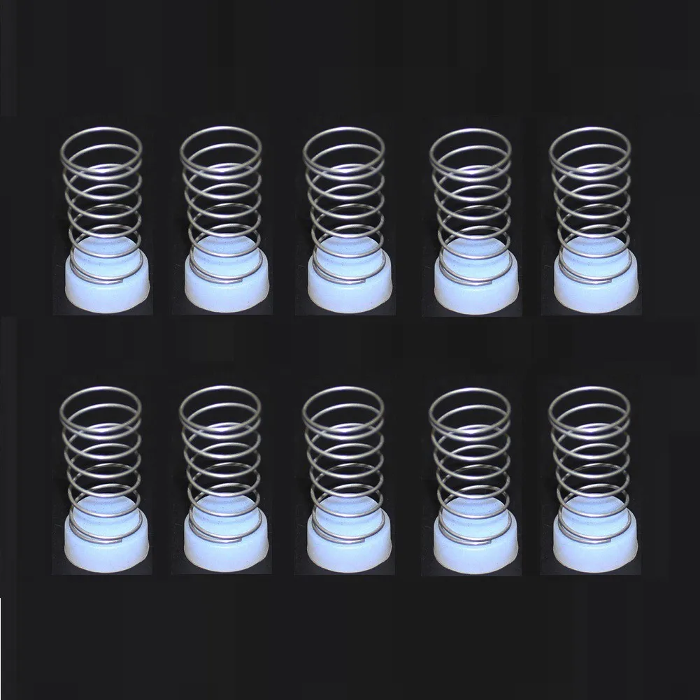

10pcs 30*15mm Air Compressor Seal Pads Spring White Brass Tone Foot Protector Rubber For 65 Type Air Compressor