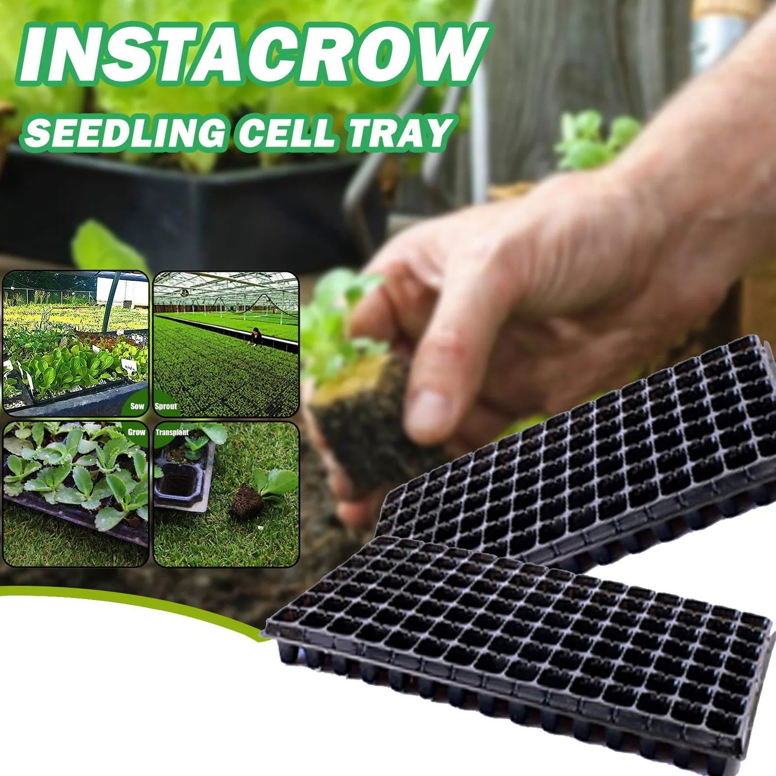 

Birdseed Container Cells 105 Trays- Gardening Germination Seedling Plastic Trays Patio Lawn & Garden Winter Garden Plants