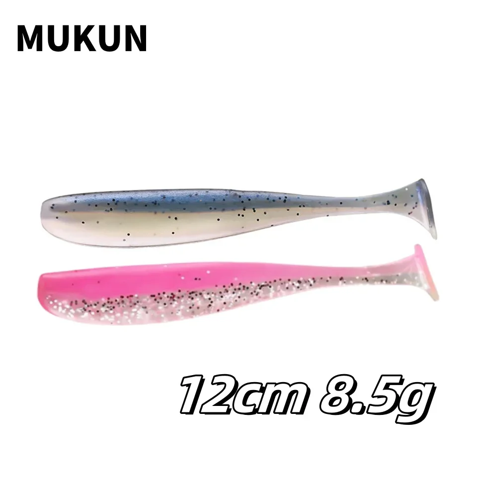 Фото MUKUN 5 шт./лот, мягкие приманки, двойные цвета, силиконовая приманка, 12 см, воблеры для отсадки, искусственная приманка для плавания, снасти для морской рыбалки №2