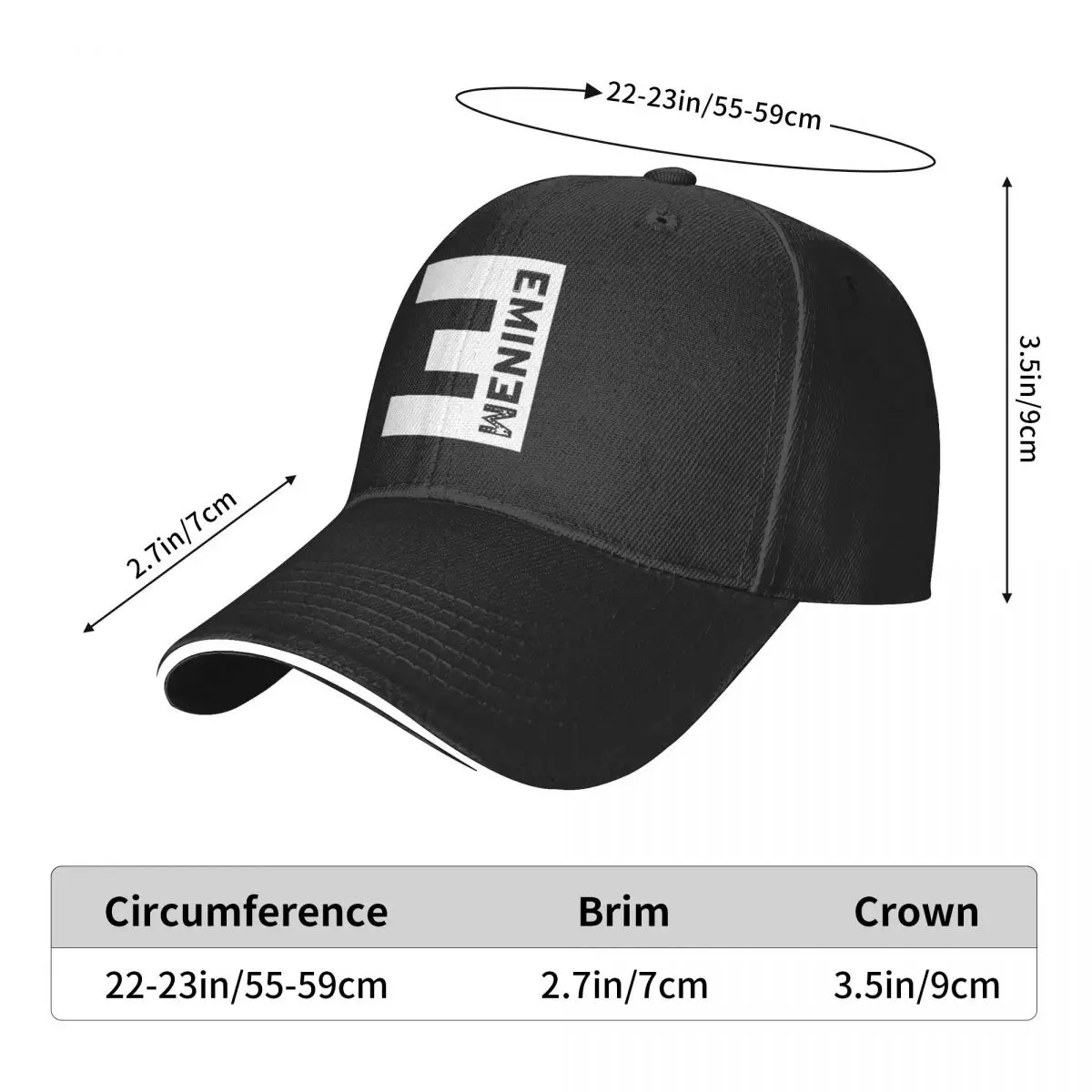 Baseball Cap Men Eminem Fashion Caps Hats for Logo Asquette Homme Dad Hat for Men Trucker Cap images - 6