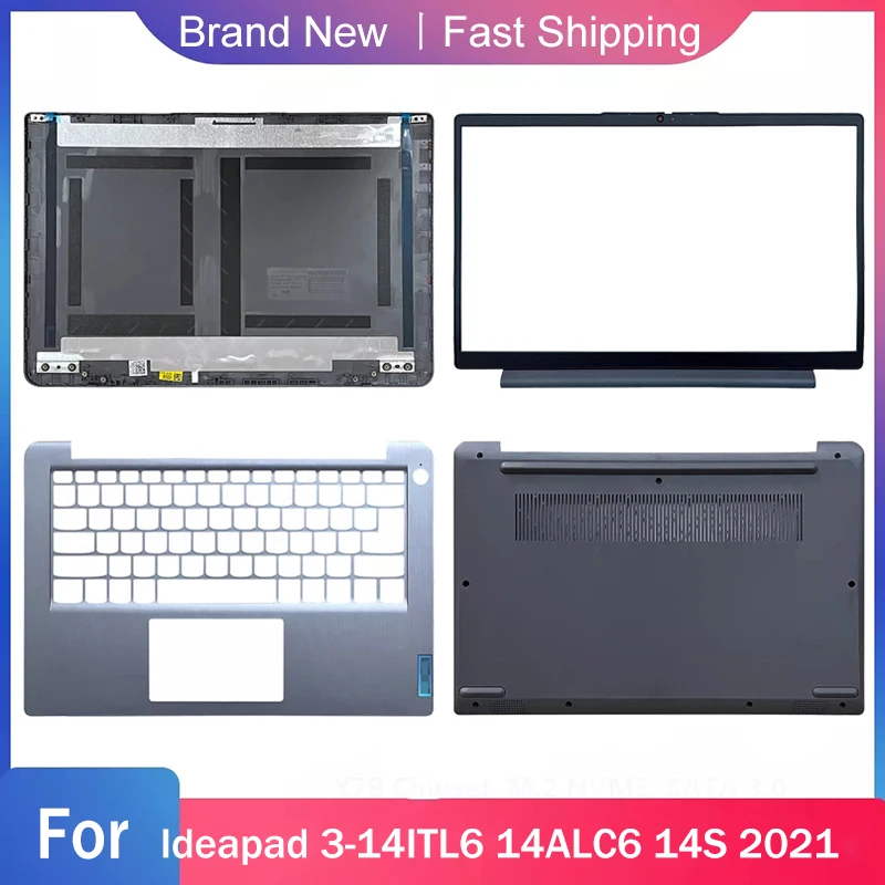 Новый Нижний Базовый чехол для ноутбука Lenovo Ideapad 3-14ITL6 14ALC6 14S 2021 задняя крышка