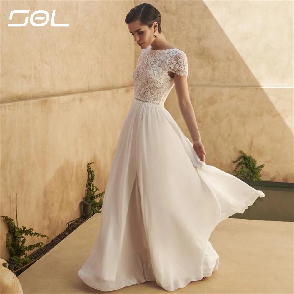 Шифоновое свадебное платье-Хобо