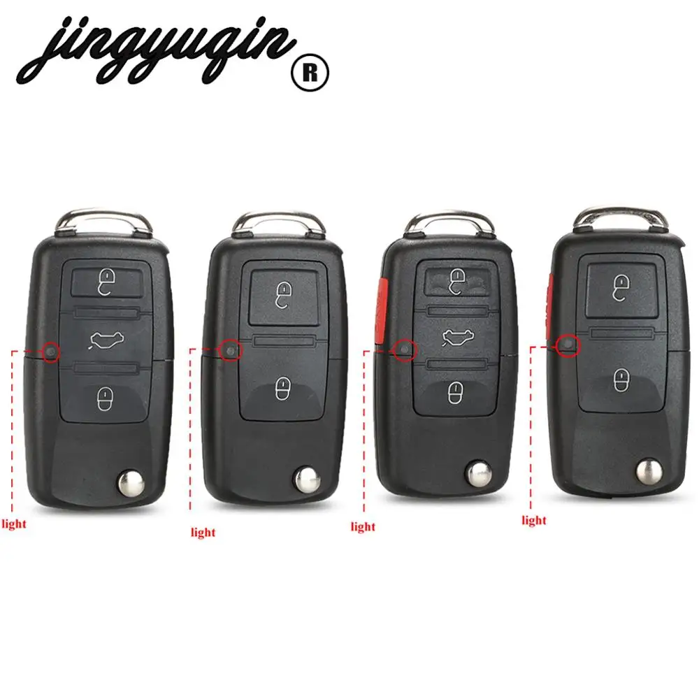 

Jingyuqin 2/3/4 кнопки для VW polo Golf MK6 Tiguan Touareg 202AD 202Q раскладной складной пульт дистанционного управления чехол Брелок HU66 лезвие