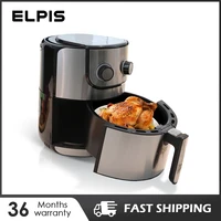 elpis 5l air fryer 1400w smart airfryer oil free baking oven manual knob with nonstick pot multifunctional cooking appliances