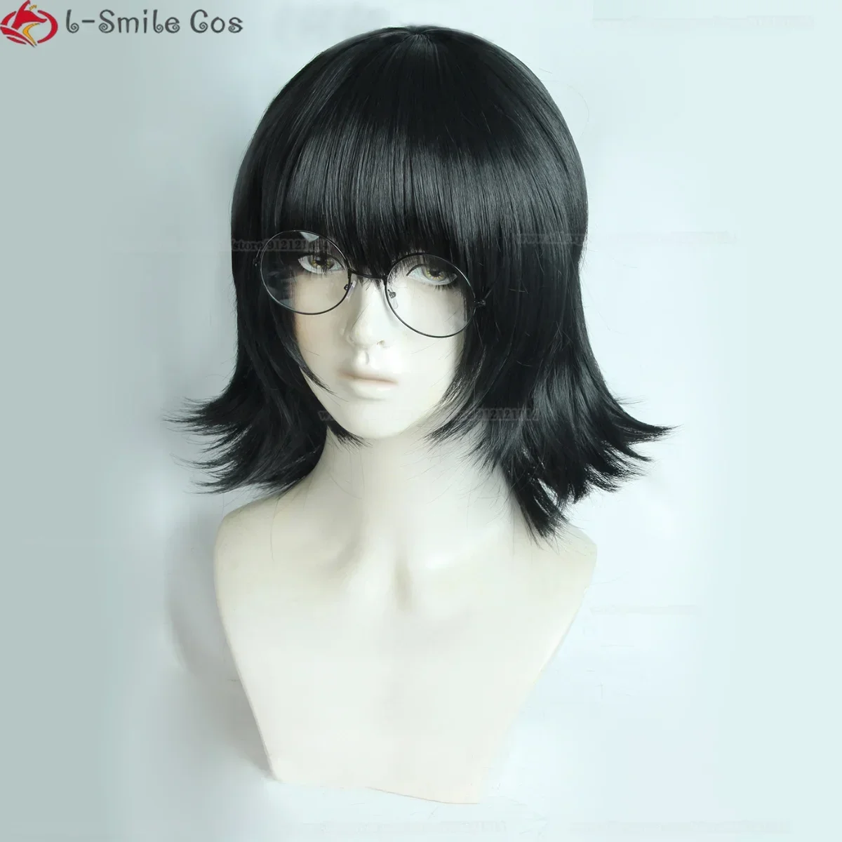 Парик для косплея Shizuku Murasaki аниме Hunter x парик с короткими черными волосами очки