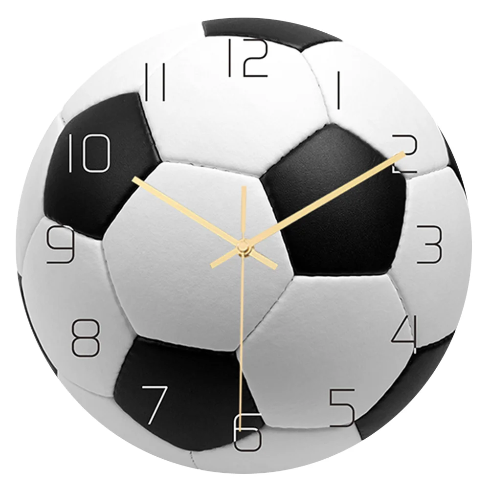 

Clock Wallmutehome Hanging Bedroom Clocks Living Room Decor Design Footable Movement Silent Basketball Soccer Tennis Gift