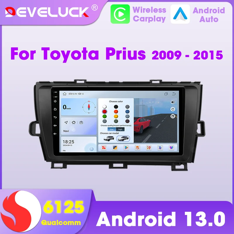 Автомобильные интеллектуальные системы для Toyota Prius XW30 2009-2015 Carplay Android авто стерео