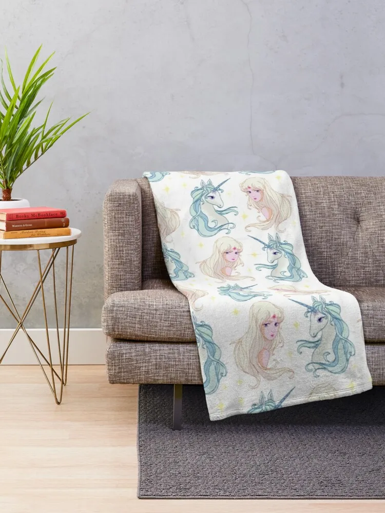 Одеяло с узором Последний единорог и леди Амальтея одеяло идеи подарков на день