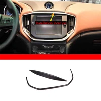 for 2014 2015 maserati ghibli real carbon fiber car styling car central control air outlet decorative frame sticker auto parts