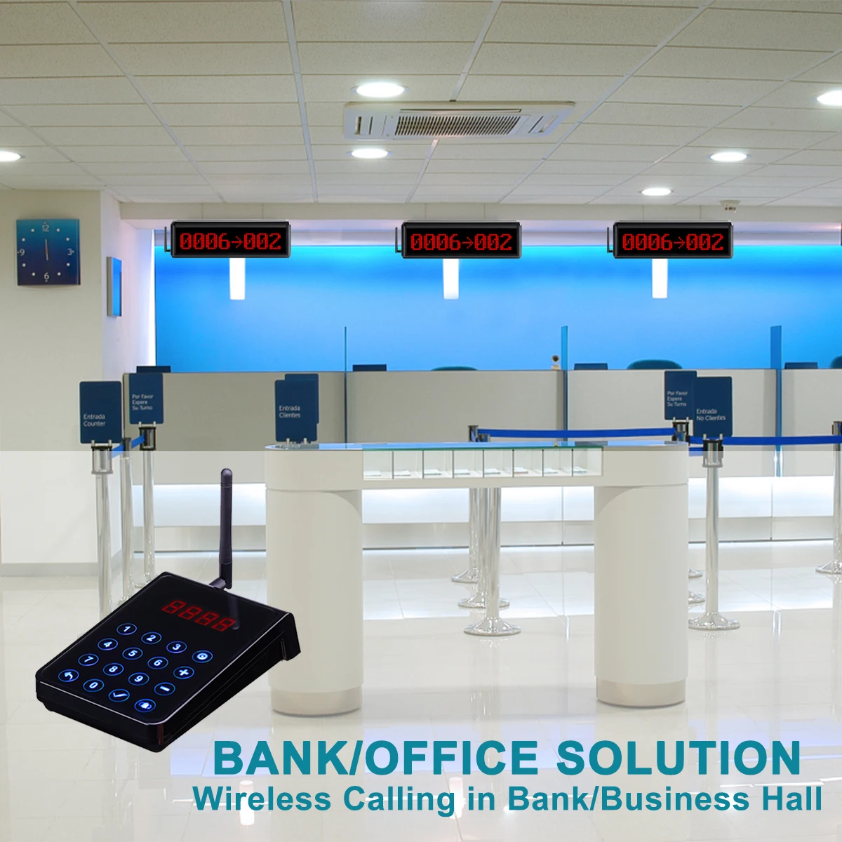 Беспроводная система вызова очереди большой размер внешний аккумулятор