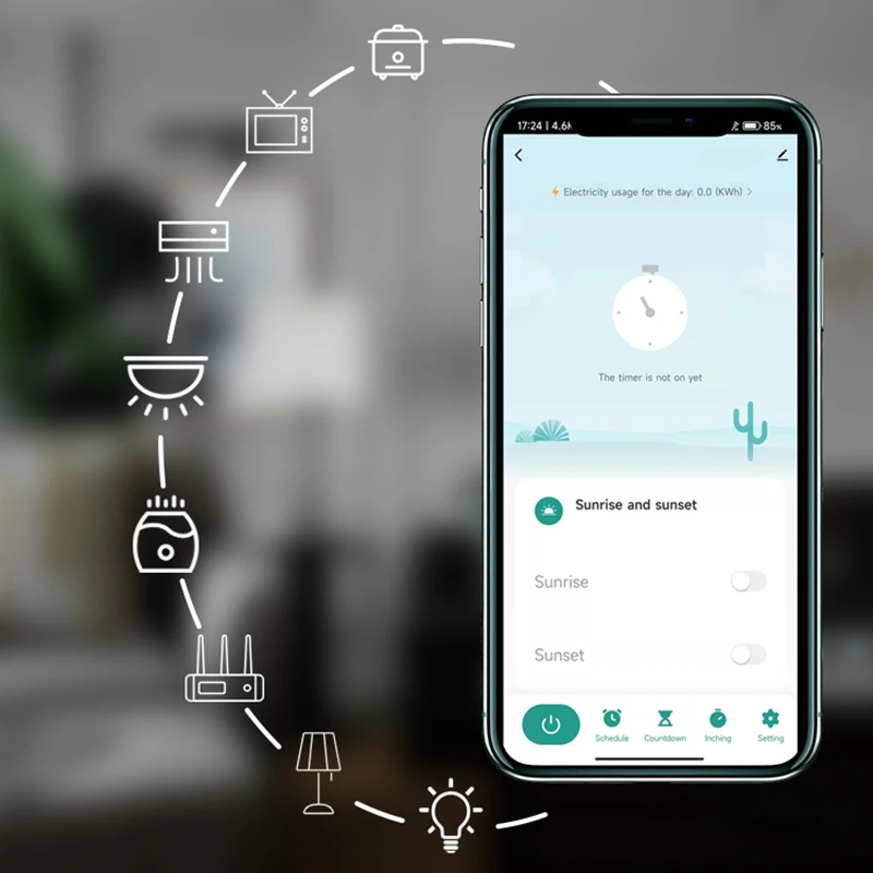 Умная розетка Tuya ZigBee с Wi-Fi монитором питания голосовым управлением таймером