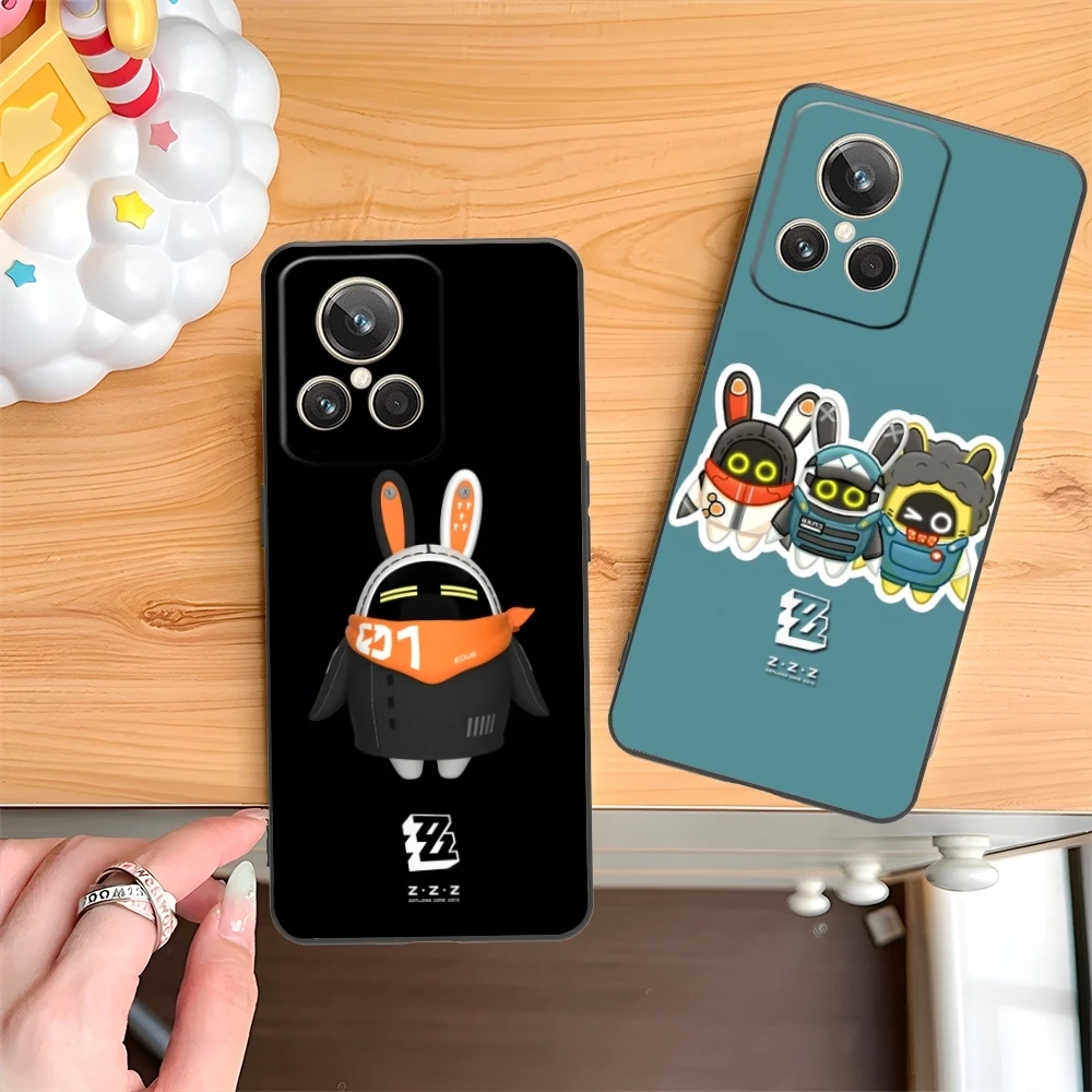 Zenless Zone Zero Bangboo Mobile Phone Case for Realme GT 2 9i 8i 7i Pro X50 X2 C35 C21 C20 C11 C3 Black Soft Cover Shell