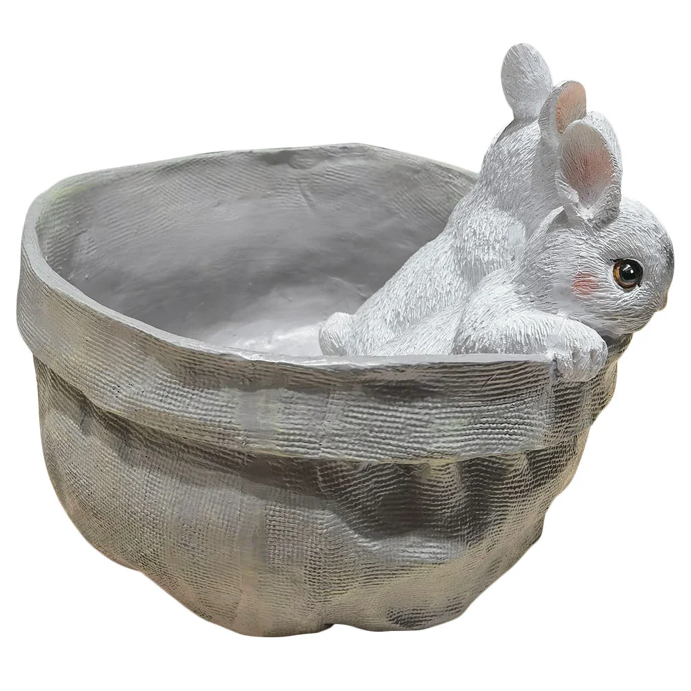 

Pot Planter Pots Succulent Bunny Flower Easter Rabbit Resin Animal Garden Mini Decorative Cute Container Statue Figurine Indoor