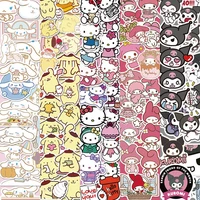 50pcs sanrio anime kuromi hello kitty melody graffiti cartoon scrapbook stickers car motorcycle decal decor sticker kid toy gift
