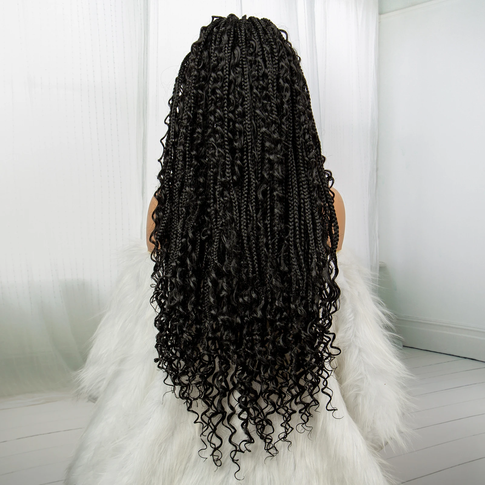Богемные плетеные парики Boho Box Goddess Locs Парики Синтетические 9x6 Парик фронта шнурка