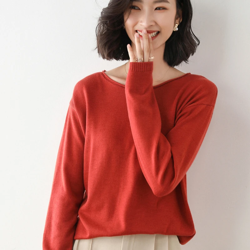 2022 sweaters women knitted Pullovers High Quality sweater O-neck 9021