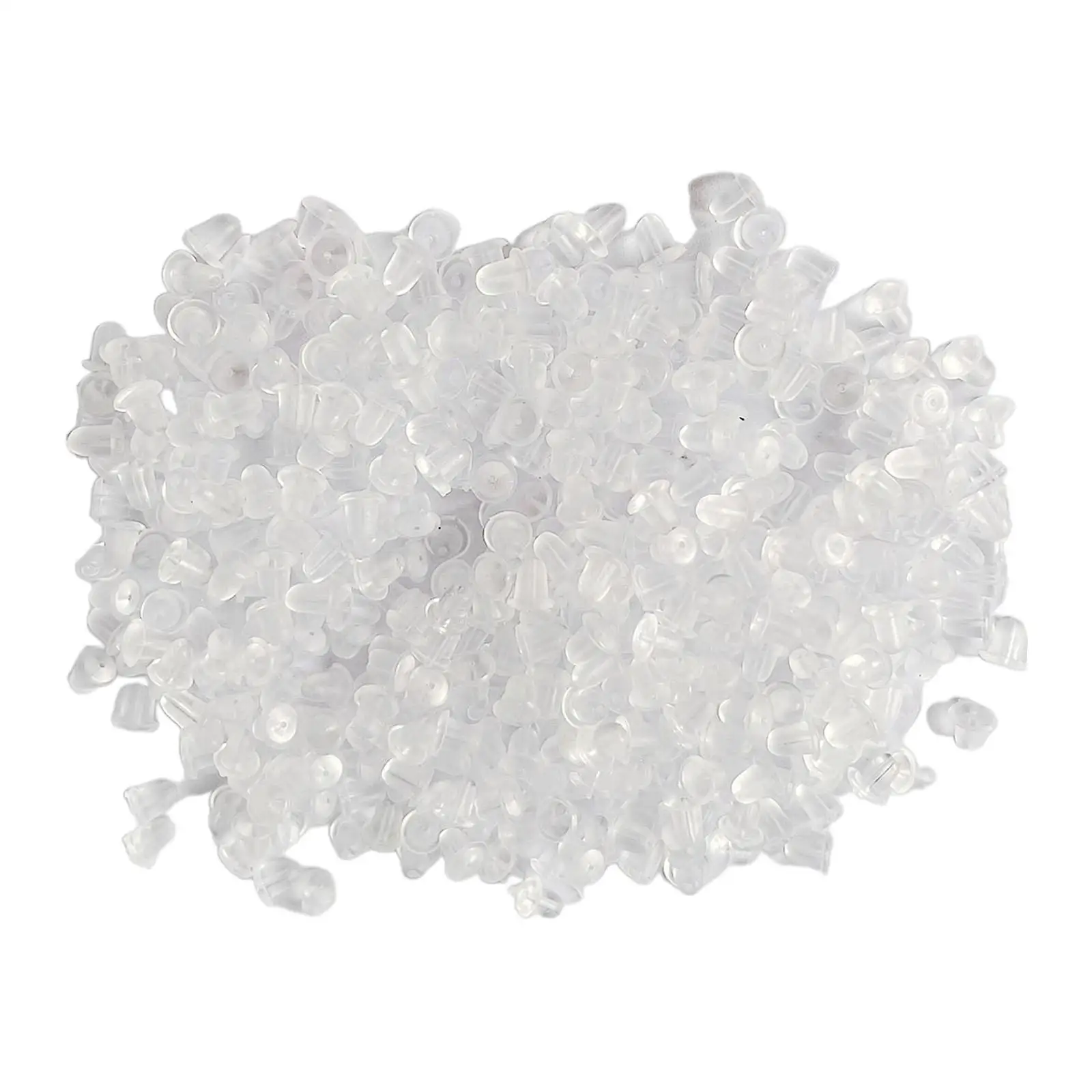 

1000PCS RUBBER SILICONE EARRING BACK STOPPER POST NUT HOOK 5mm