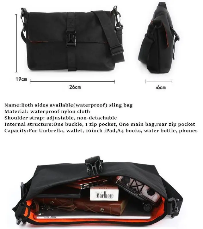 Messenger Bag Shoulder Bags Oxford Briefcase Waterproof Bag Double Sided Sling Travel Bag Phone Bag Light Mens Cross Body Bag