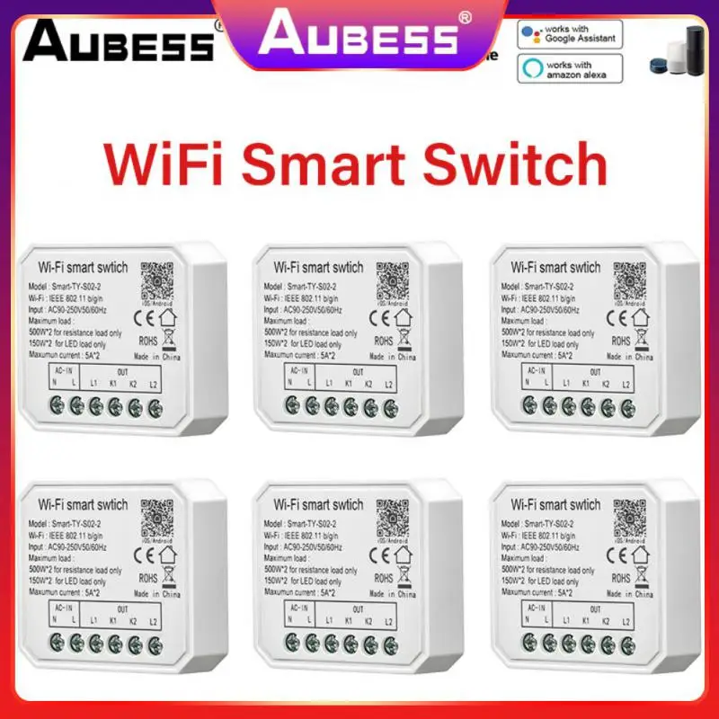 

Smart Home Wireless Breaker Tuya Sanrt Smart Light Switch Remote Control Wifi Mini Switch Module Smart Life