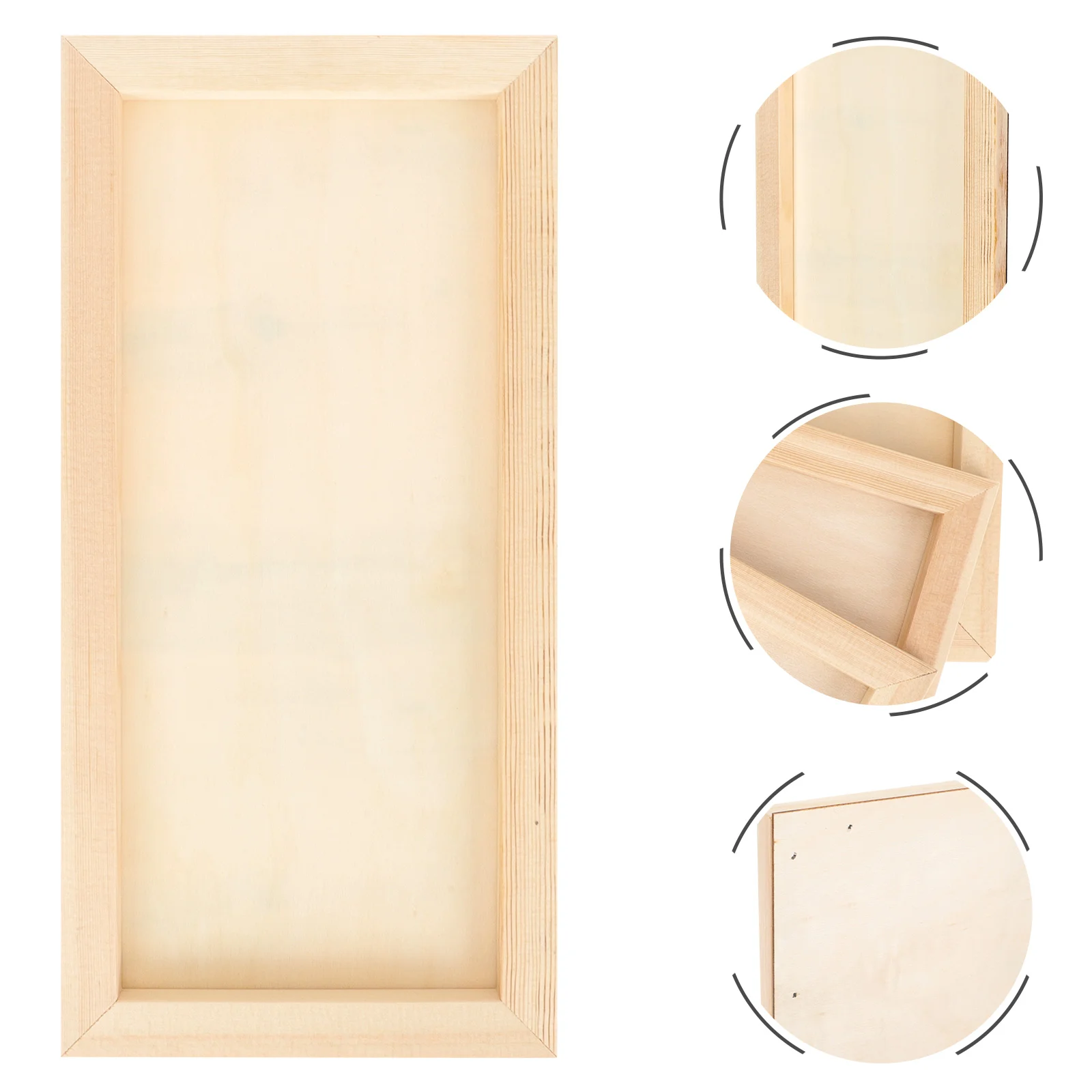 

DIY Painting Frame Educational Playthings Kids Unfinished Wooden Frames Clay Picture Crafts