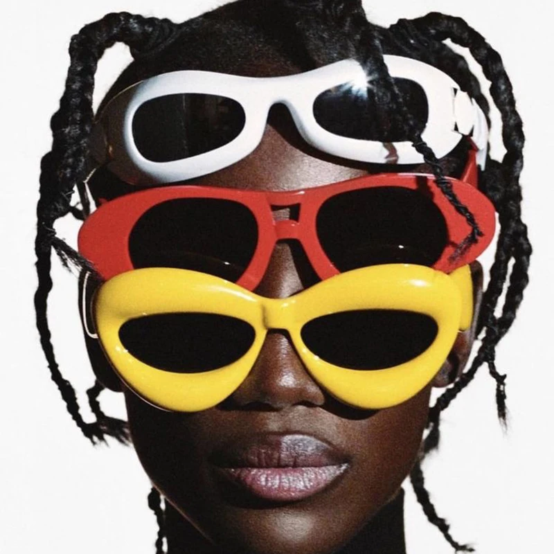 

Retro Y2k Cat Eye Sunglasses Men Women Fashion Fun Lip Shape Eyewear Candy Color Goggle UV400 Sun Glasses Punk Hip Hop Shades