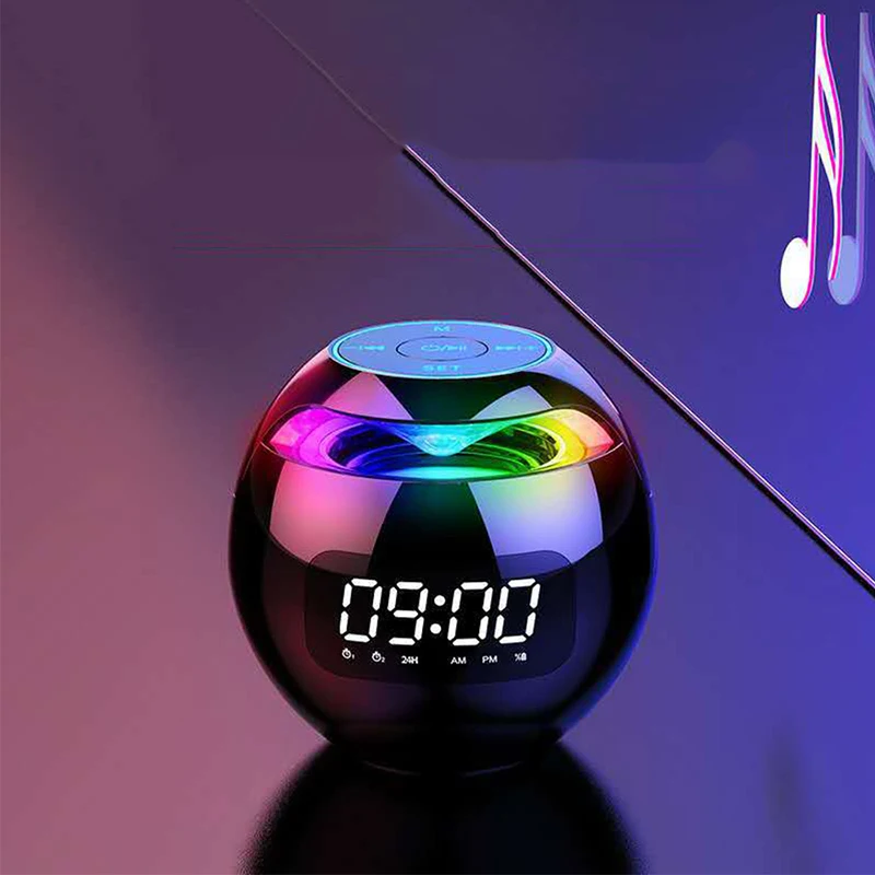 Светодиодный Будильник умный Bluetooth-динамик FM-радио цветсветильник TF-карта MP3