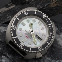 mod 6105 6309 turtle abalone dive watch head with nh35 nh36a stainless steel diving men automatic watch 200m waterproof