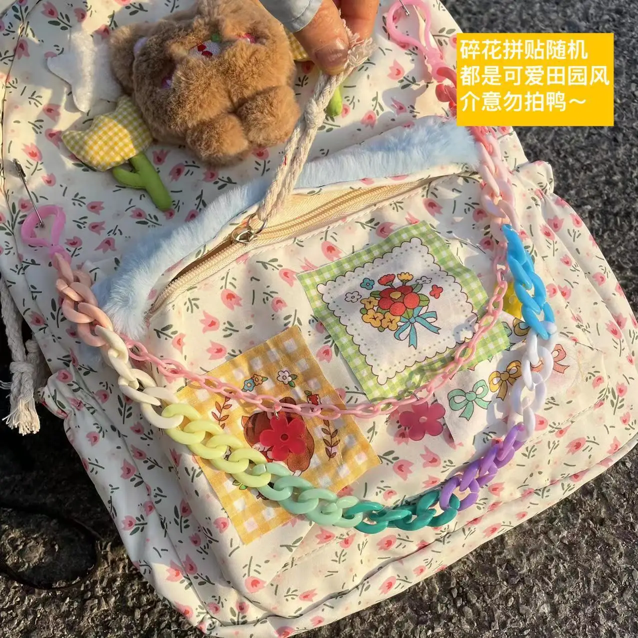 Y2K Korean Women Casual Kawaii Book Bag Mini Soft Cute Bear Backpack Student Bags Schoolbag Kids Travel Girls Ladies Backpacks