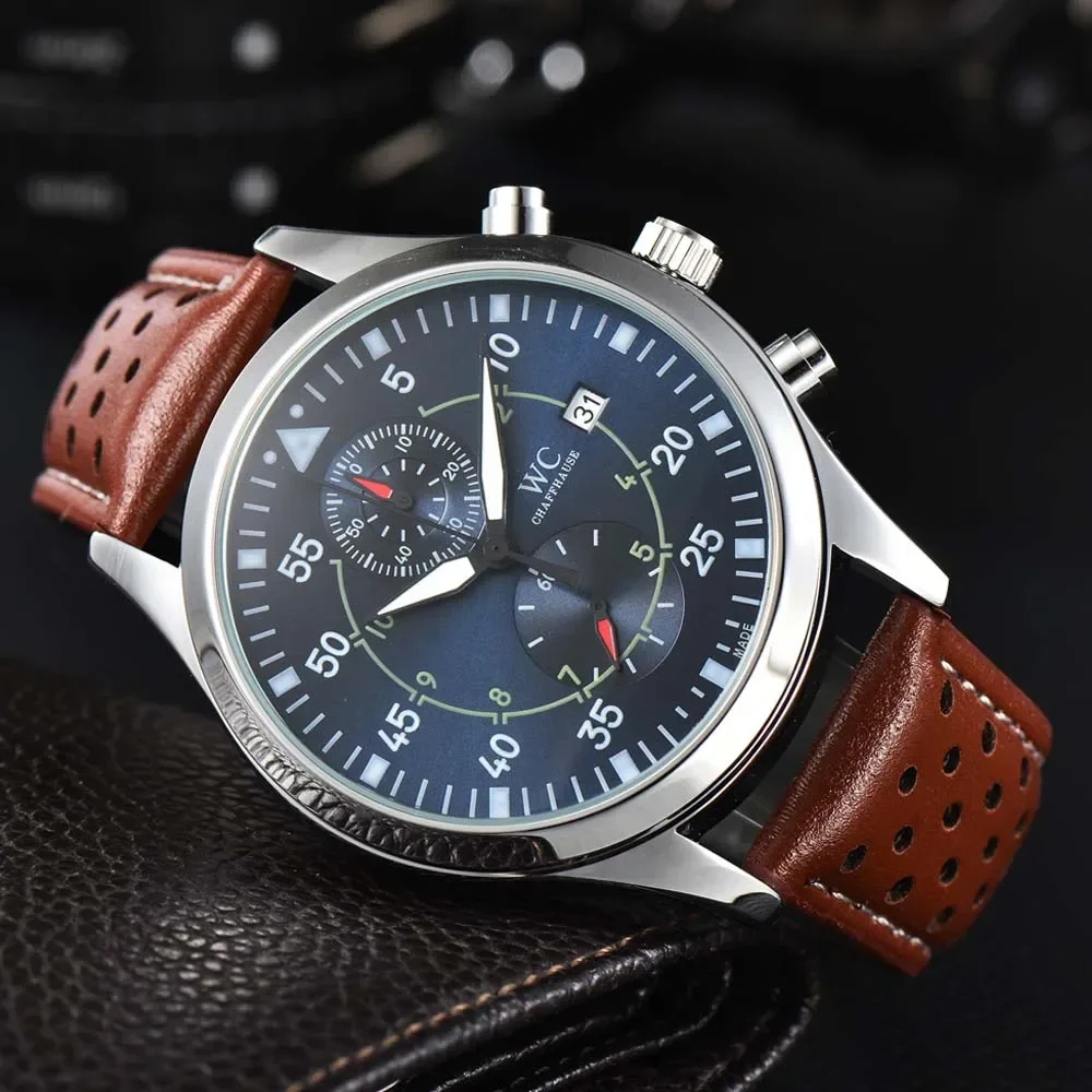 

2023 Hot AAA+ IWC Watches For Mens Luxury Full Steel Automatic Date Watch Multifunction High Quality Business Chronograph Clock