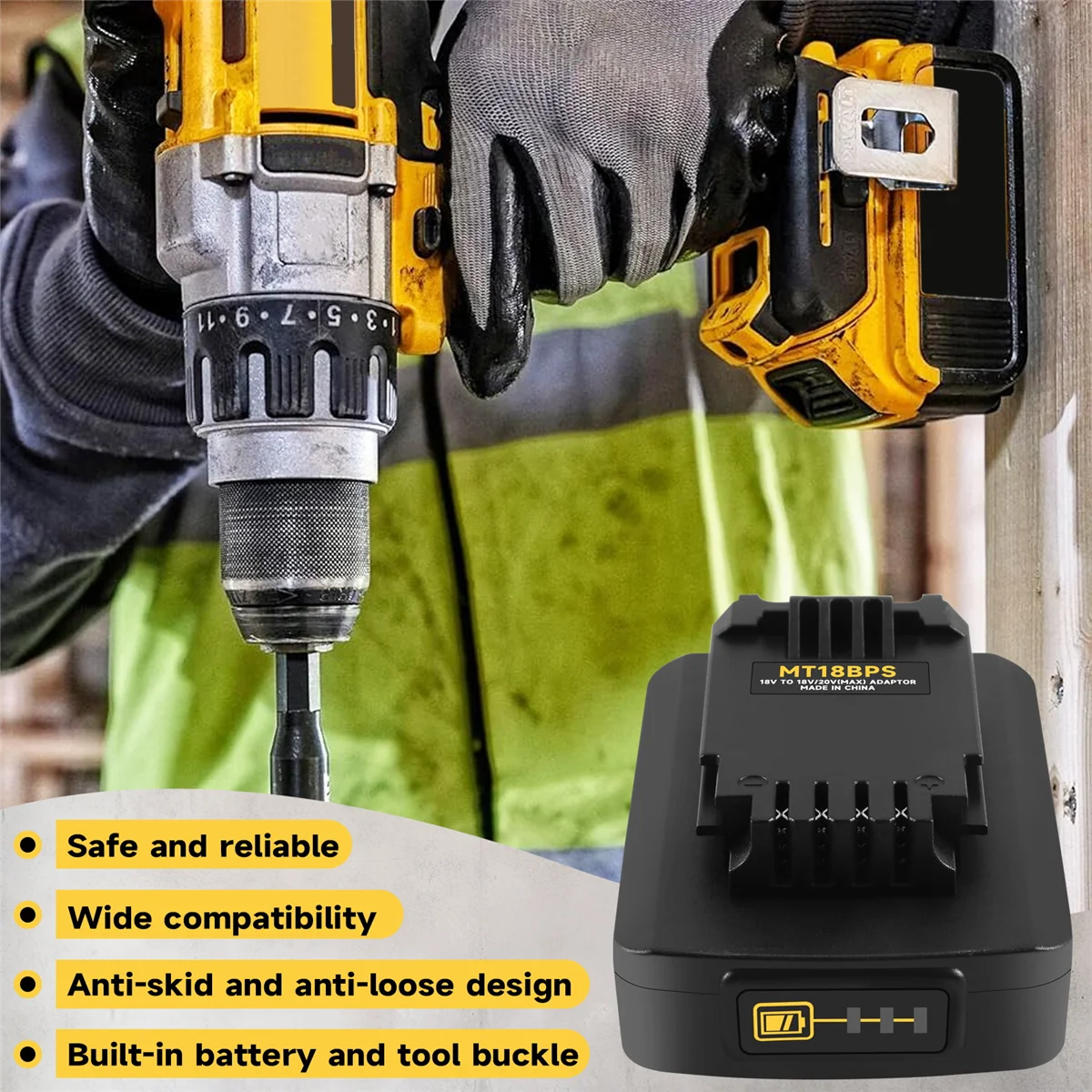 Адаптер батареи для литиевой Makita 18 В конвертер с кабелем Black&ampDecker PORTER Stanley