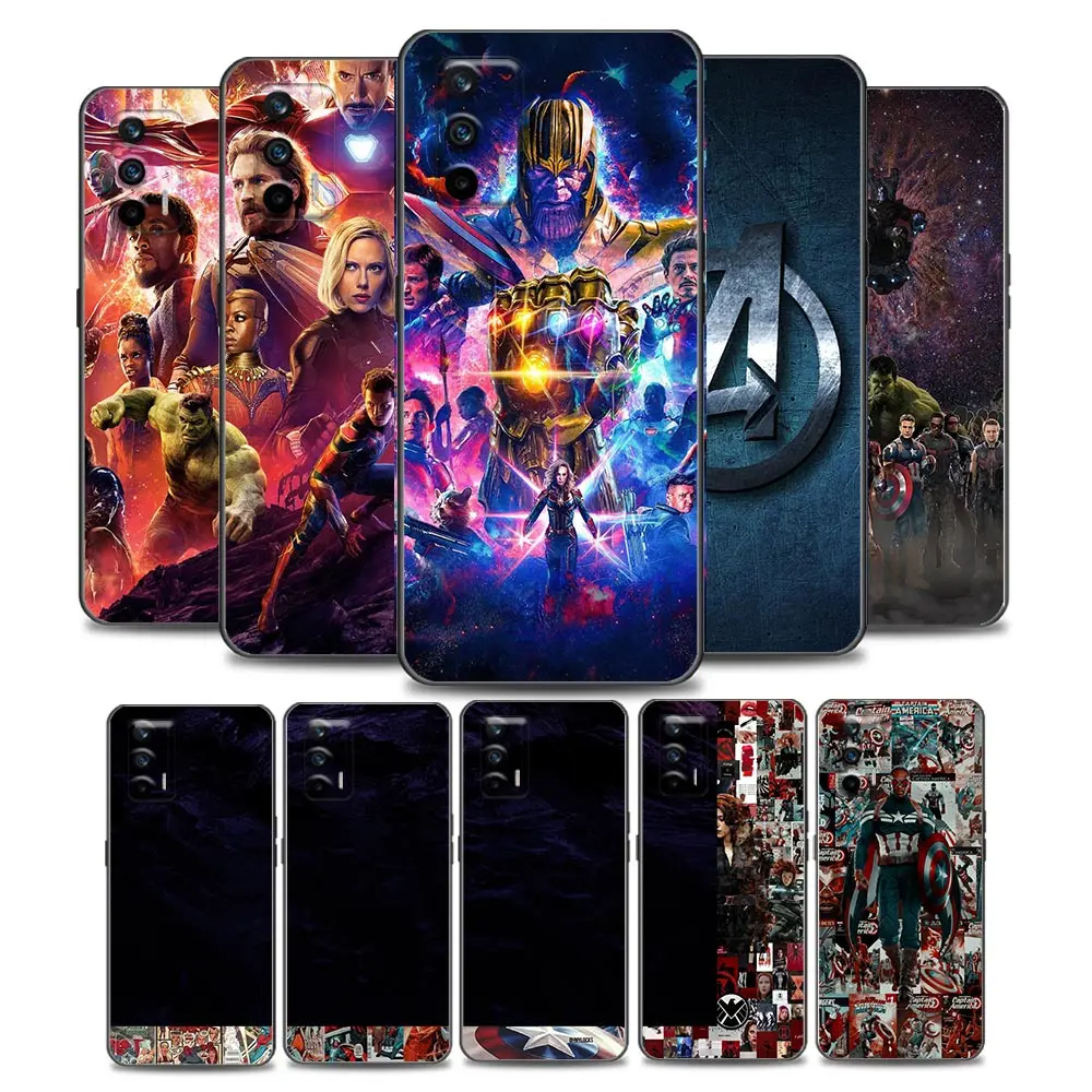 

Luxury Phone Case for Realme Q2 C20 C21 V15 8 C25 GT Neo V13 5G X7 Pro Ultra C21Y Soft Case Cover Marvel Avengers Marvel