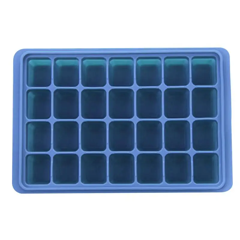 

Silicone Ice Cube Tray Easy-release 28-grid Ice Cube Tray With Lid Large-capacity Ice Cube Trays For Freezer Mini Ice Cube Trays