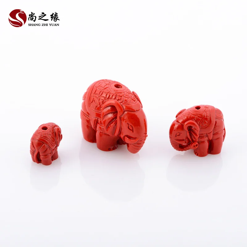 

Natural Red Organic Cinnabar Elephant Beads For Jewelry Making Diy Necklace Bracelet Charms Cinnabrite Crystal Bead Accessories