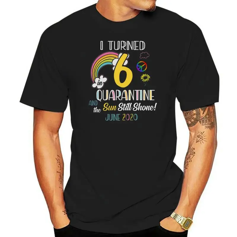 

Kids 6th Birthday Gift 6 Years Old Born 2014 I Turned 6 Quarantine June 2022 Shirt Social Distancing T Shirt