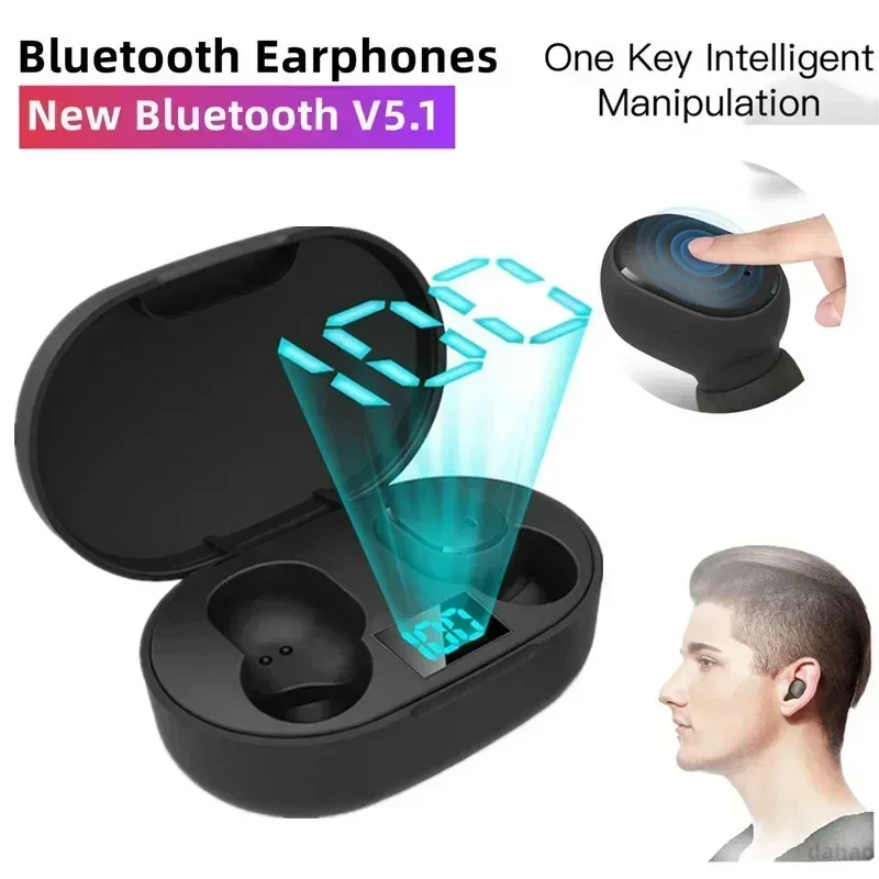 Беспроводные Bluetooth-наушники TWS-гарнитура с шумоподавлением и микрофоном