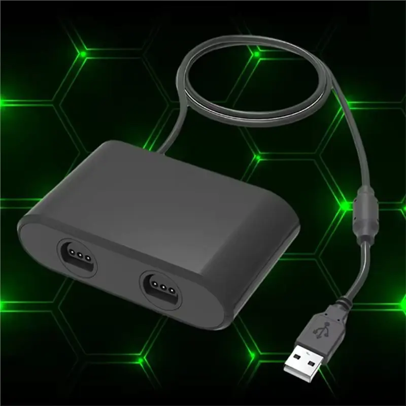 Фото USB-конвертер для Nintendo 64, USB-адаптер для Nintendo 64, для Switch, PC, Windows, адаптер для контроллера N64, 2 порта, игровой конвертер №2