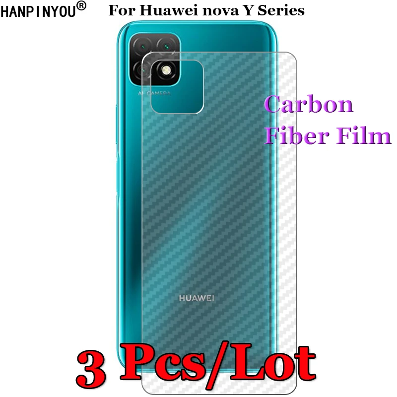 

3 шт./партия для Huawei nova Y60 Y70 Y90 Plus 3D углеродное волокно задняя пленка защита экрана Защитная Наклейка