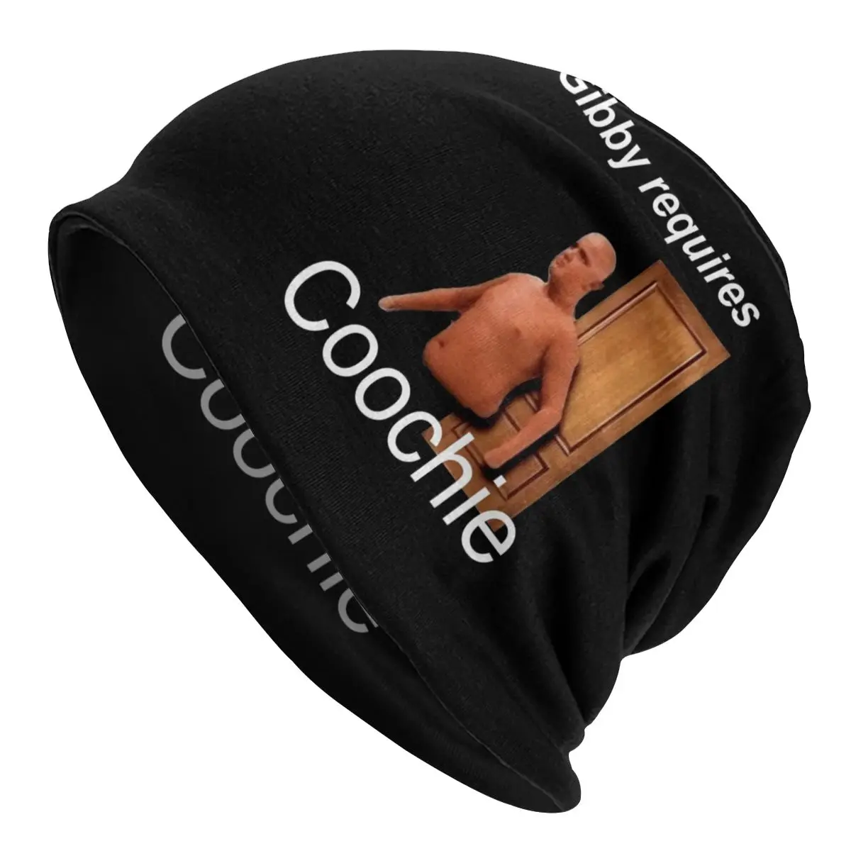 

Модные зимние теплые женские и мужские вязаные шапки для взрослых Gibby лаконичные черные шапочки облегающие шапки с жемчужным мемом мультяш...