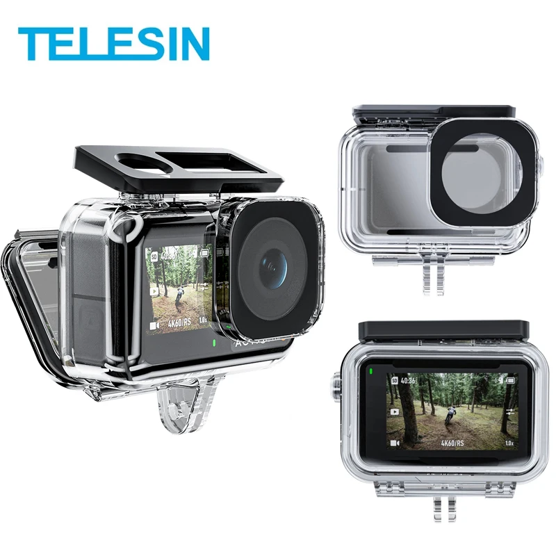 

TELESIN 45M Waterproof Case For DJI Action 3 4 Underwater Diving Housing Cover For DJI OSMO Action 3 4 Action Camera Accessories