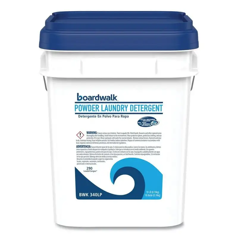 

18 lbs. Pail Low Foam Laundry Detergent Powder - Crisp Clean Scent Detergent