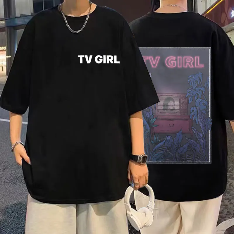 

Vintage Singer Tv Girl French Exit Natalie Wood Who Really Cares Summer's Graphic T-shirt Men Women Casual Oversized Tshirt Tops