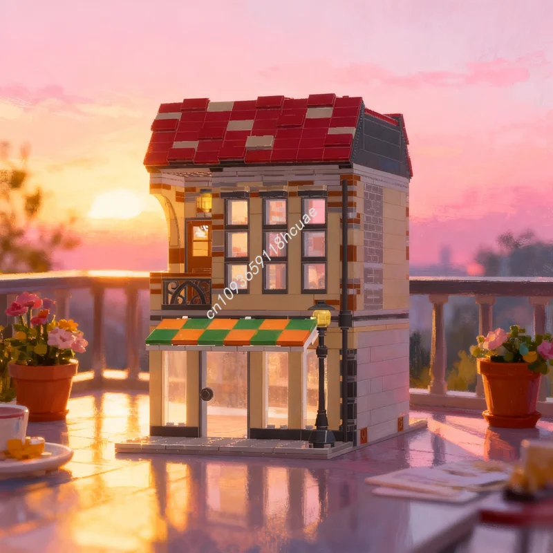 Фото 1113 деталей MOC Модульная модель парфюмерного магазина и квартиры, строительные блоки, конструктор, развивающая игрушка, рождественский подарок №1