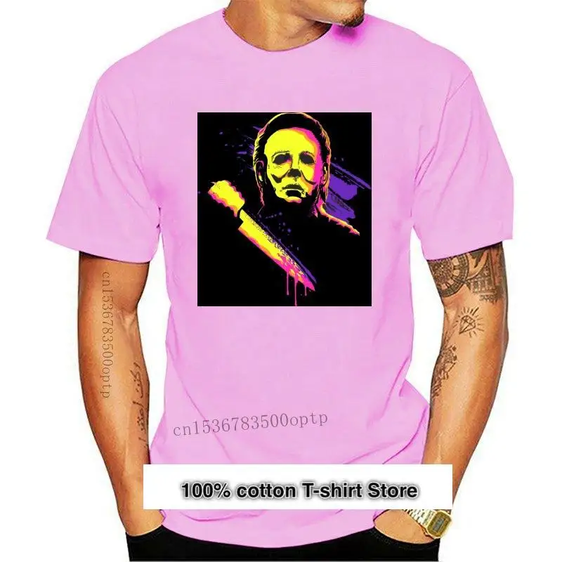 

Camiseta de película de terror de neón de Halloween de Michael Myers, nueva